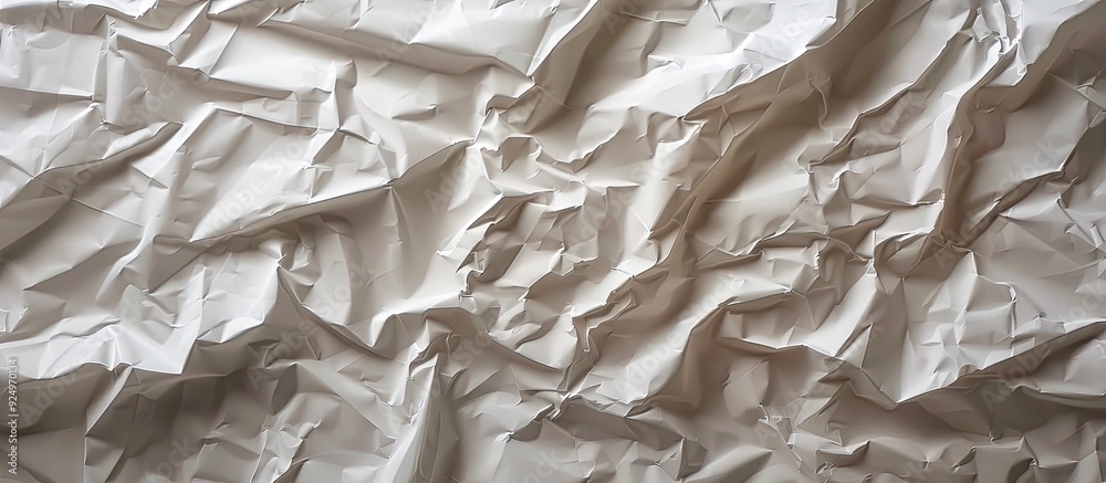 Poster crumpled paper creating a textured background with copy space image