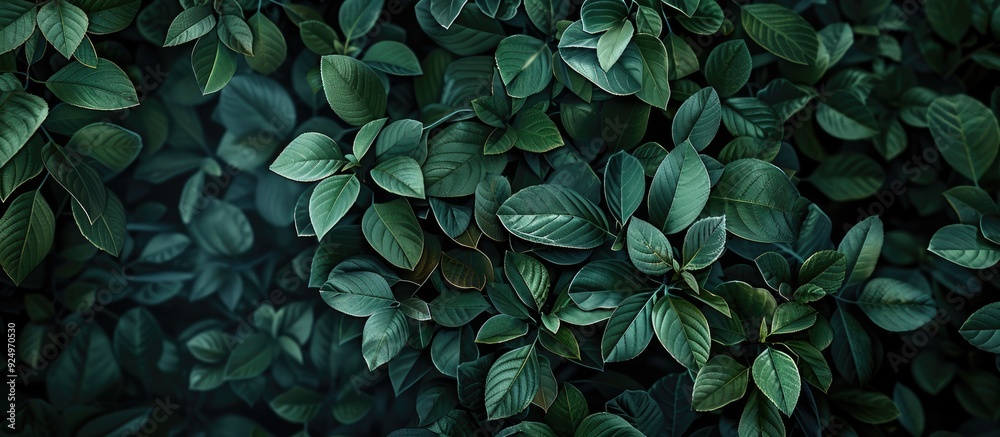 Canvas Prints dark toned nature background with an abstract green leaves texture serving as a wallpaper with copy 