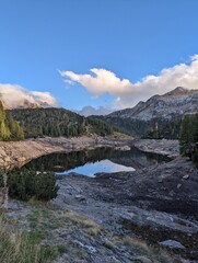 mountain landscape with lake