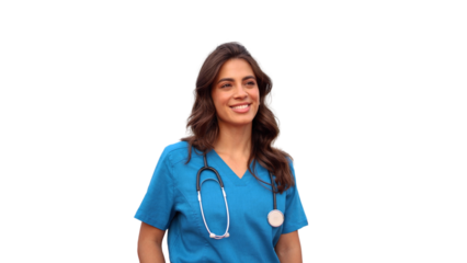 Young female doctor taking