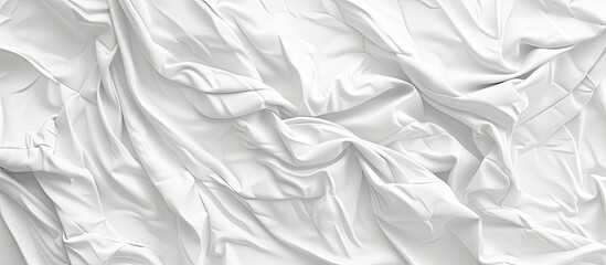 Obraz premium A white poster background with creases and wrinkles offers a visually interesting texture ideal for displaying text and images with copy space image