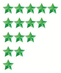 5-star rating icon vector. Isolated badge for website or app - stock info-graphics