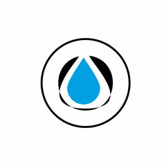 Simple modern water drop creative logo design.