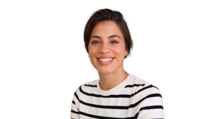 Portrait of a beautiful, happy, young woman enjoying at home	