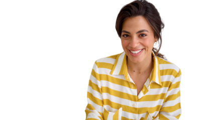 Portrait of a beautiful, happy, young woman enjoying at home	