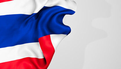 Thailand flag Waving 3d illustration image