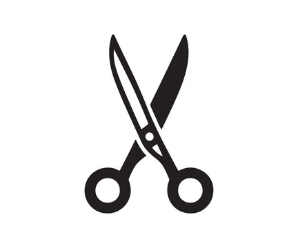 recommend clip art: scissors silhouette isolated on white background