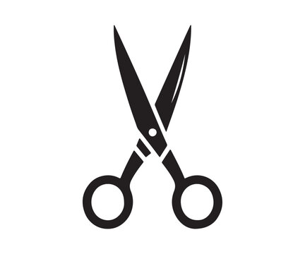 recommend clip art: scissors silhouette isolated on white background