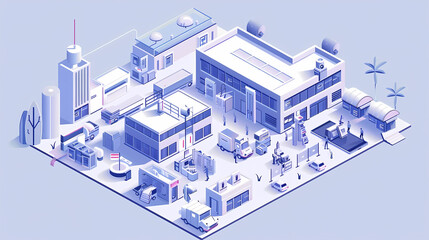 Startup business isometric line vector image