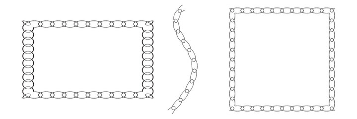 Silver and gold chains seamless vertical pattern on  Vector illustration of metal jewelry in cartoon simple flat style.