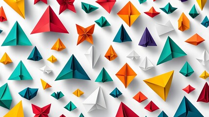 abstract origami wallpaper illustration
