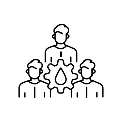 Water organization line color icon. Sign for web page, mobile app,