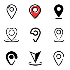 Location icon stock vector illustration