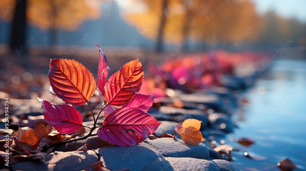 Canvas Prints fallen autumn leaves