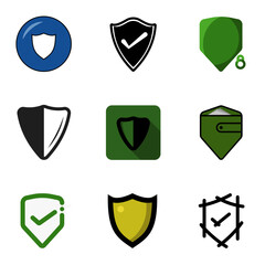 Shield icon stock vector illustration