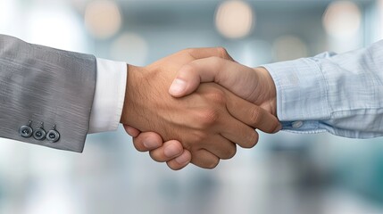 Two Hands Shaking in Warm Embrace