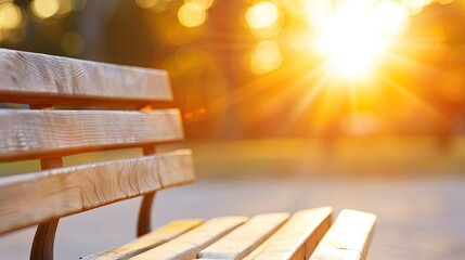 Serene Park Scene with White and Brown Bench