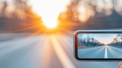 Smartphone Captures Dynamic Street Scene With Sunbeams