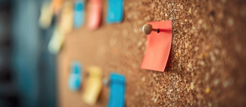 Pin a to-do list on a cork board with available copy space image for reminders.