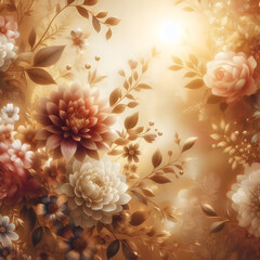 Colorful organic nature design in seamless style.  pattern wallpaper decoration with abstract flower art. generate With AI 