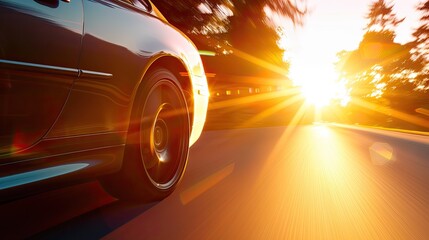 Anticipating Journey in Serene Sunlit Road Scene
