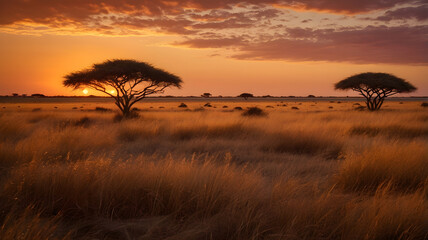 Sunset in the savannah