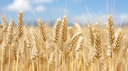 Majestic Golden Wheat Fields Bathed in Sunlight