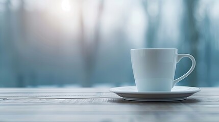 Serene Tea Moment on Wooden Table