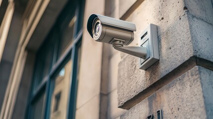 Security Camera on a Brick Wall.