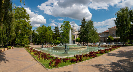 Street scenes in Ruse (Rousse, Russe) on the right bank of the Danube river  in northeast Bulgaria. Known for its Neo-Baroque and Neo-Rococo architecture