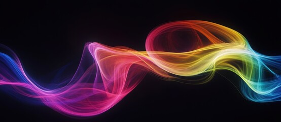 black background with Playful and Bright Colors abstract 