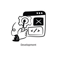 Development vector outlineStyle Design Vector Stock illustration. 