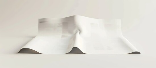 A newspaper with empty space for text or images on a plain white background ideal for inclusion of content or a message or as a copy space image