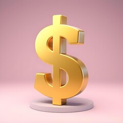 3d dollar sign