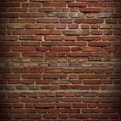 Fototapeta premium Rustic Brick Wall Texture: Varying Shades of Red and Brown with Natural Imperfections and Weathered Surfaces for a Traditional Look