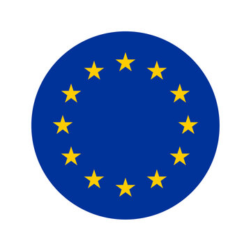 Round europe flag icon