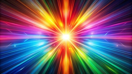 Obraz premium Vibrant aura spectrum with prismatic colors and subtle chromatic aberration