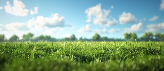Fototapeta premium Create a gentle blur with the Helios lens for a lovely green field backdrop perfect as a copy space image for a summer or sunny setting