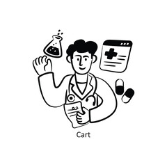 Cart vector outlineStyle Design Vector Stock illustration. 