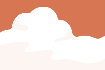 This illustration shows the sky and clouds at dusk.
