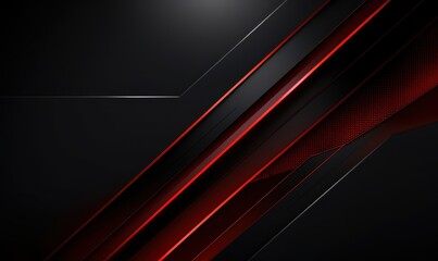 Abstract Black and Red Geometric Design