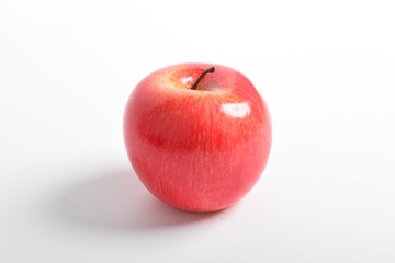 Fresh red apple isolated on white background. With clipping path.