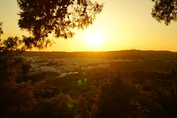 Golden sunset over Santa Maria di Leuca, Salento, Puglia, Italy