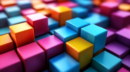 Obraz premium Colorful SWOT Analysis Blocks Representing Business Strategy and Planning