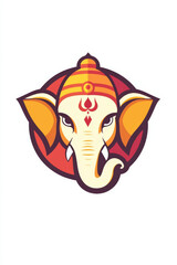 Illustration of ganesh, the hindu god of wisdom and prosperity, celebrating ganesh chaturthi