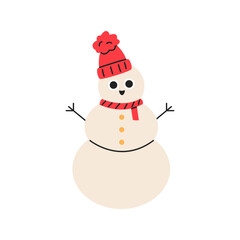Cute snowman illustration