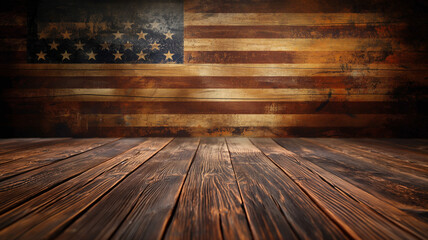 Rustic American Flag Background