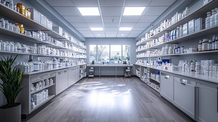 Telehealth Dispensary Room: A modern dispensary room that works in conjunction with telehealth services, where medications are prepared and shipped to patients.