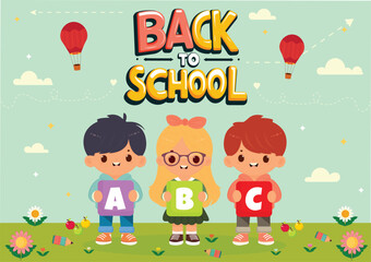 back to school wallpaper with children