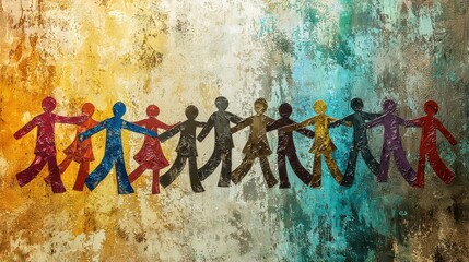 The concept of unity, cooperation, teamwork and charity 